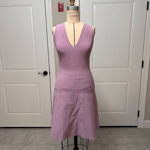 Lavender/Dusty Pink Ribbed Dress, Size Small - Picture 4 of 4